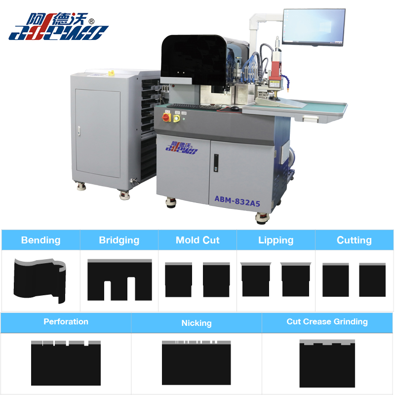 Gearr Crease Die Auto Bender Machine le haghaidh Cairtchláir